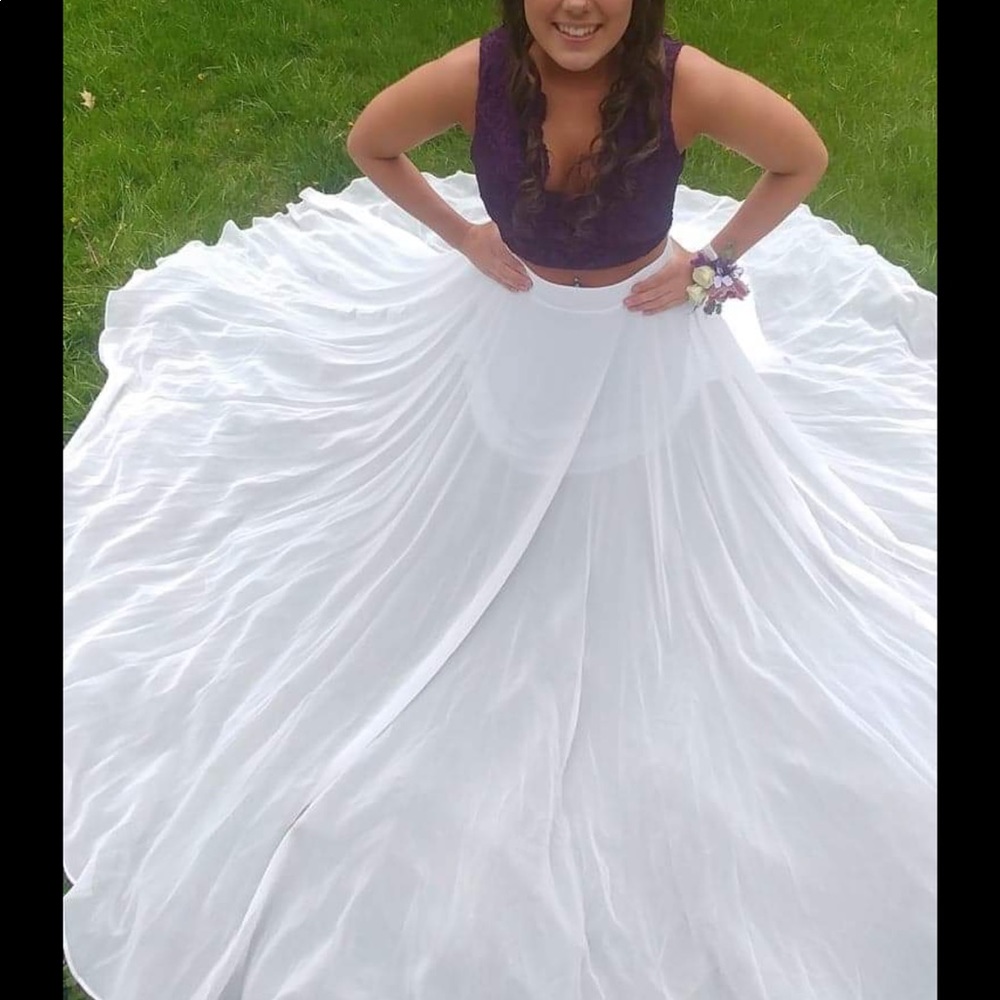 Two piece prom dress
